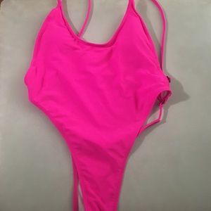 Matte bathing suit HOT Pink